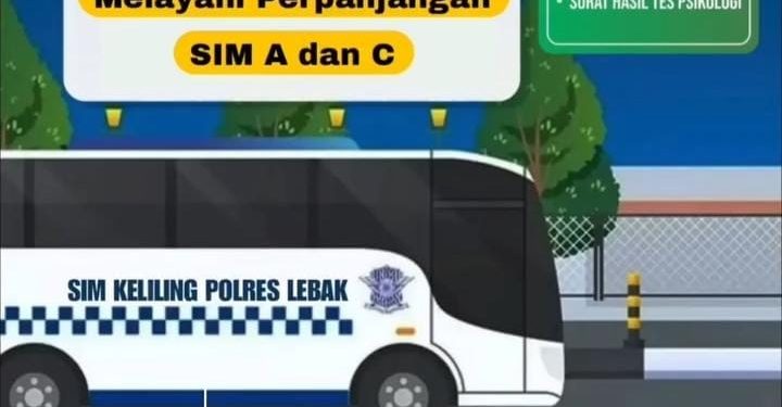 Cuma 20 Menit, Ini Cara Pelayanan Perpanjangan SIM Keliling Polres Lebak