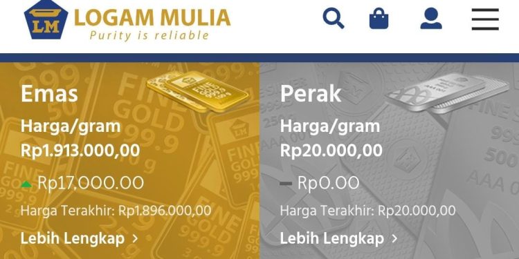 Harga Emas Antam Melonjak Tajam, Tembus Rp1.913.000 per Gram – Rabu, 2 Juli 2025