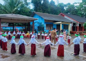Puluhan Murid Baru SDN Manggungjaya 2 Pandeglang Ikuti MPLS