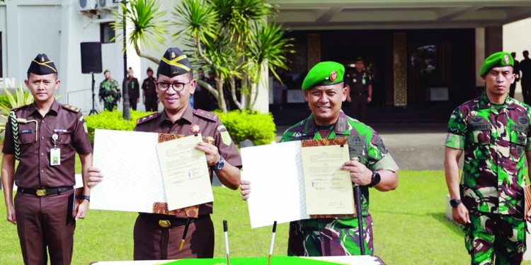 Kejati Banten dan Korem 064 MY Kerja Sama Pengamanan Penegakan Hukum