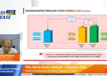 Tercatat Ekonomi Banten Tumbuh 5,33 Persen, Lebih Tinggi dari Nasional