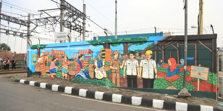 Warna-Warni Kemerdekaan: Lomba Mural Hidupkan Suasana Pasar Anyar Tangerang