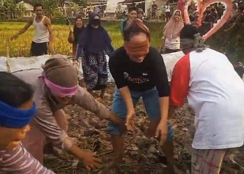 Peringati HUT ke-80 RI: Emak-emak di Lebak Gelar Lomba Menangkap Bebek