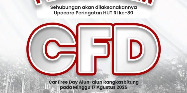 Pengumuman! Car Free Day di Alun-alun Rangkasbitung Ditiadakan Sementara Pada 17 Agustus 2025