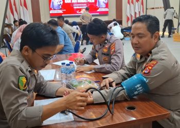 Peringati Hari Jadi Humas Polri ke-74, Humas Polresta Serang Kota Gelar Donor Darah