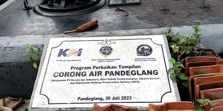 Prasasti Corong Air Jadi Bukti Sejarah Jalur Kereta Api Rangkasbitung–Pandeglang