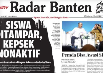 Koran Radar Banten Hari Ini: Kepsek Dinonaktifkan, Pemda Bisa Awasi MBG, dan 110 Perusahaan Dapat Satya JKN Award