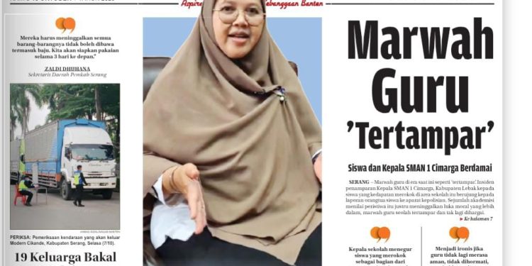 Headline Koran Radar Banten Hari Ini, 16 Oktober 2025: Marwah Guru Tertampar
