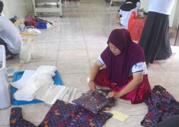 Warga Carenang Cisoka Ikuti Pelatihan Menjahit dari Disnaker Kabupaten Tangerang