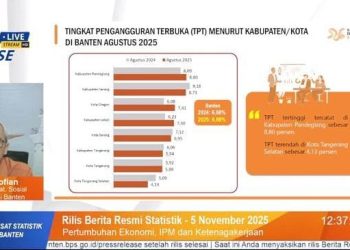 Ini Daerah di Banten dengan Tingkat Pengangguran Terbuka Tertinggi