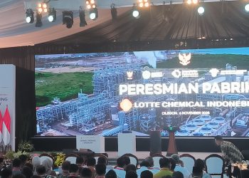 Presiden Prabowo Hadiri Opening Ceremony Lotte Chemical Indonesia di Cilegon