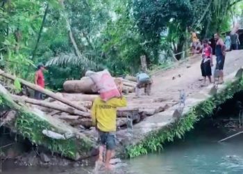 Pasang Jembatan Darurat di Desa Kramatjaya, PUPR Terjunkan Tim Teknis
