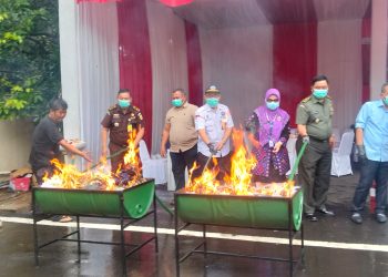 Kejaksaan Negeri Kabupaten Tangerang Musnahkan Barang Bukti Sabu hingga Obat-obatan Terlarang