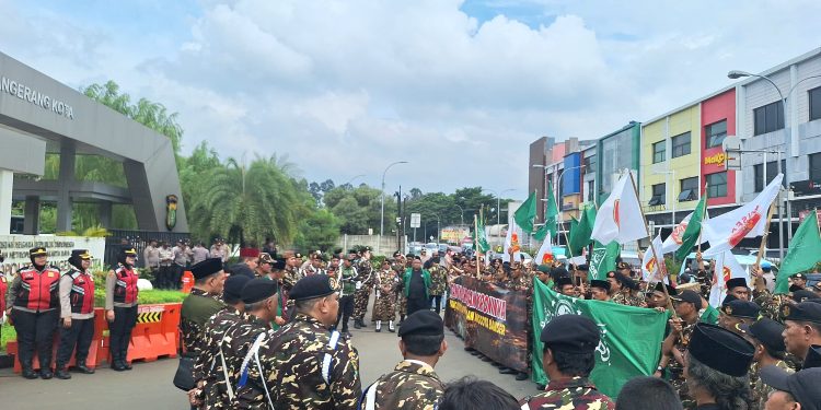 GP Ansor-Banser Demo Mapolres Metro Tangerang Kota, Desak Tangkap Habib Bahar bin Smith