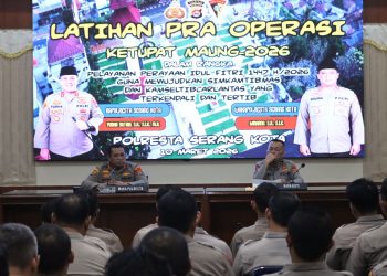 Polresta Serang Kota Gelar Latihan Pra Operasi Ketupat Maung 2026