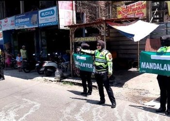 Cegah Macet Arus Wisata Lebaran, Satlantas Polres Pandeglang Uji Coba Rekayasa Lalu Lintas
