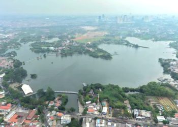 Danau Cipondoh difoto dari udara