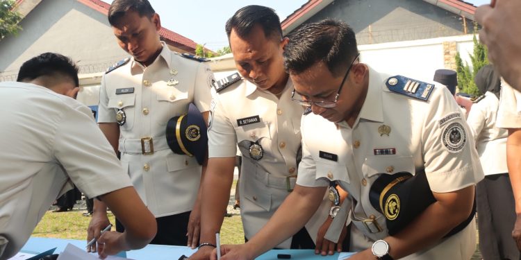 Prosesi pelantikan pejabat Lapas Kelas IIA Serang