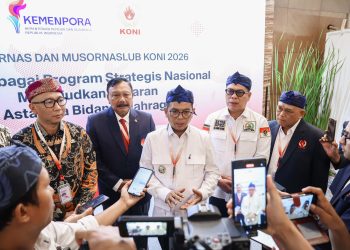 Gubernur Banten dalam Rakernas KONI 2026 di Pullman Central Park, Kamis 21 Mei 2026. (Biro Adpim Setda Banten)