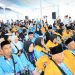 Ratusan jemaah haji saat berkumpul di Puspemkot Serang.