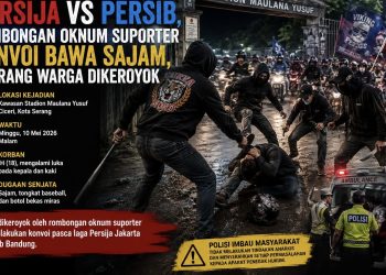 Persija vs Persib Rampung, Suporter Konvoi Bawa Sajam, Seorang Warga Dikeroyok