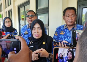 Kepala Dindikbud Kota Cilegon, Heni Anita Susila usai sosialisasi Sistem Penerimaan Murid Baru (SPMB) Tahun 2026 di Gedung Training Center Dindikbud Kota Cilegon, Senin 18 Mei 2026.