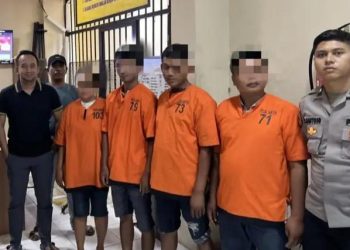 Beraksi di Cikande, Empat Pelaku Curanmor Ditangkap Petugas Ditreskrimum Polda Banten