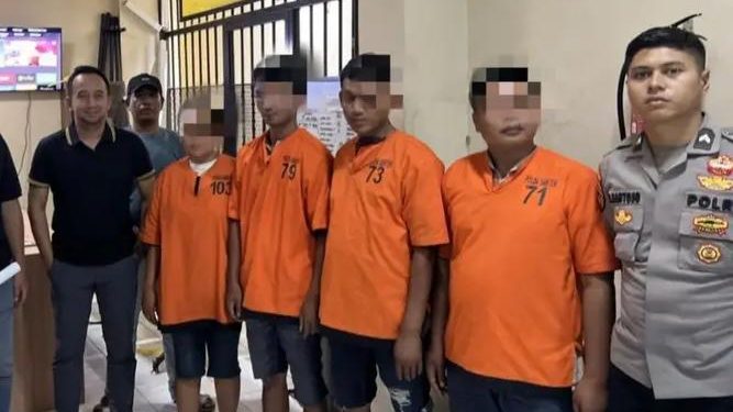 Beraksi di Cikande, Empat Pelaku Curanmor Ditangkap Petugas Ditreskrimum Polda Banten