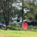 Bangunan kamar mandi yang membuat wisatawan ketakutan karena ada oknum ngintip saat mandi di Pantai Bugel, Desa Banyuasih, Kecamatan Cigeulis, Kabupaten Pandeglang.