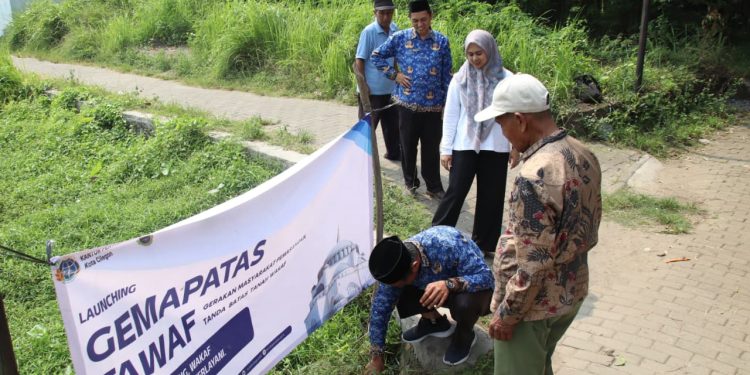 BPN Cilegon Pasang Patok Tanah Wakaf di Citangkil Percepat Sertifikasi