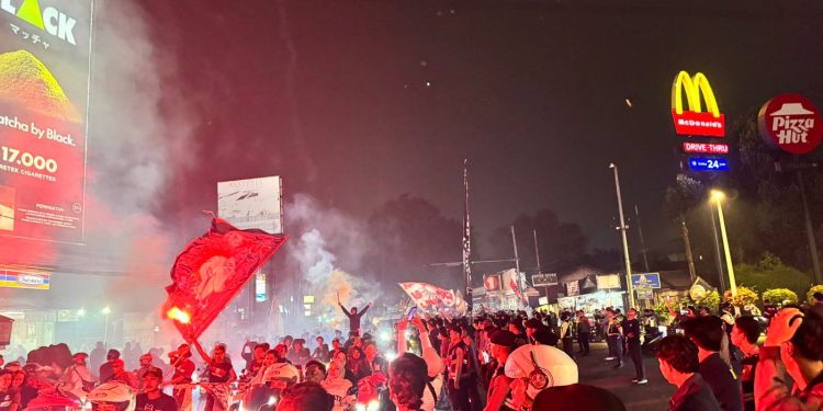 Polsek Cikupa Kawal Ribuan Anggota PSHT Menuju Padepokan Matagara di Tigaraksa