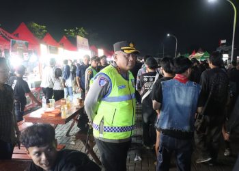 Kapolresta Tangerang Kombes Pol Andi Muhammad Indra Waspada Amirullah saat memimpin langsung pengamanan GIGSGOK Festival 2026, Sabtu 25 Juli 2026 malam.