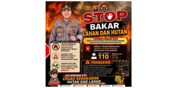 Kapolresta Serang Kota Ajak Masyarakat Cegah Kebakaran Hutan dan Lahan