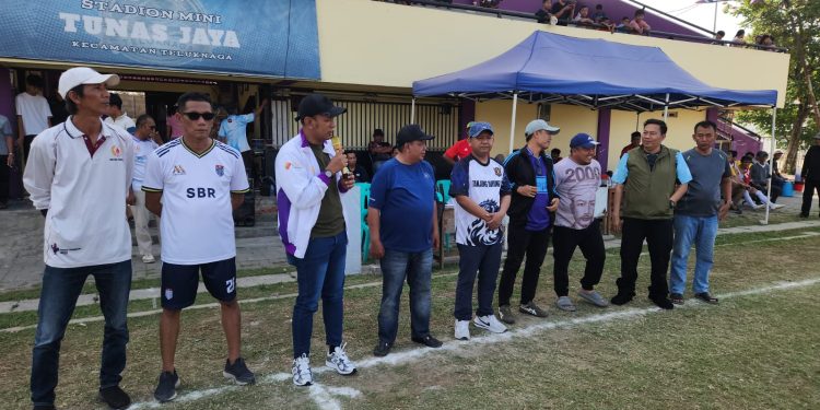 Camat Teluknaga Tangerang Buka Turnamen Sepak Bola PORCAM HUT RI Ke-81