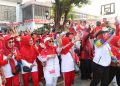 Ribuan Warga Kecamatan Tigaraksa Ikuti Gerak Jalan Santai HUT ke-81 RI