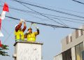 Pilar Geram Kabel Fiber Optik Ilegal Kembali Dipasang di Tangsel