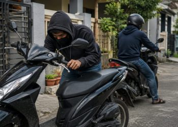 Maling Gasak Motor di Taman Banten Lestari, Dijual Rp4 Juta