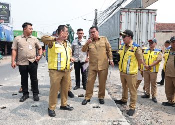 Bupati Tangerang Tinjau Rekonstruksi Jalan Cangkudu–Cisoka, 1,38 Kilometer Ditargetkan Rampung Desember