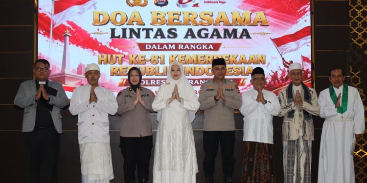 Polresta Serang Kota Gelar Doa Bersama Lintas Agama, Sambut HUT Ke-81 Kemerdekaan Republik Indonesia