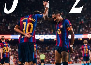 Barcelona Menang 5-2 atas Rayo Vallecano, Raphinha dan Yamal Jadi Pembeda 