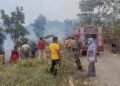 panglong kayu di Pandeglang kebakaran