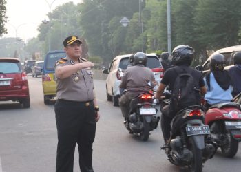 Kapolresta Serang Kota atur lalu lintas