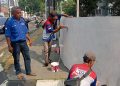Kader Demokrat Bersihkan Vandalisme di Pusat Kota Pandeglang